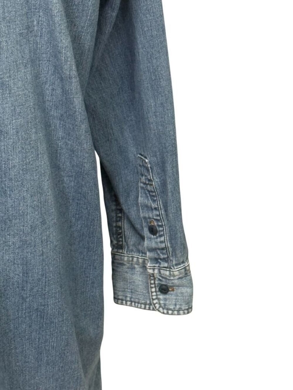 Madewell Womens Denim Oversized Ex-Boyfriend Shirtdress Dress Mini Pocket Size S - Picture 8 of 13